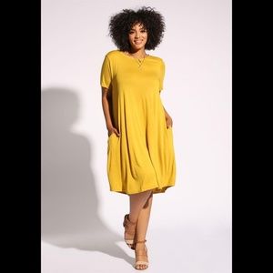 Mustard Dress with Pockets